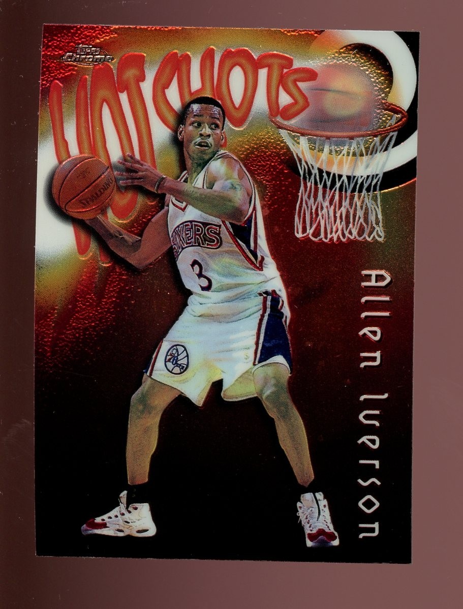 1997-98 TOPPS CHROME ALLEN IVERSON SEASON\'S BEST HOT SHOTS #26 1997-98 TOPPS CHROME ALLEN IVERSON SEASON\'S BEST HOT SHOTS #26