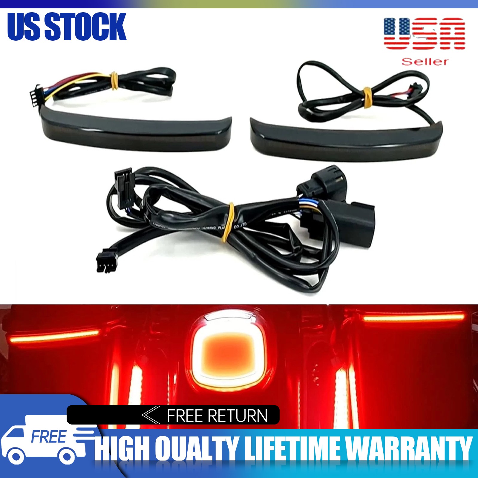 Saddlebag Tail Light Running Brake Sequential Turn Signal LED Smoke Lens Saddlebag Tail Light Running Brake Sequential Turn Signal LED Smoke Lens