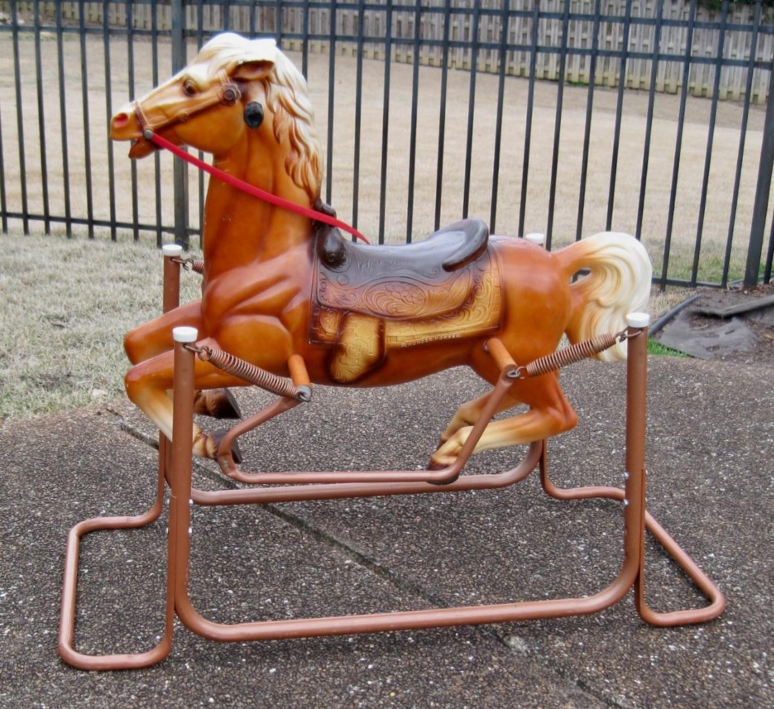 1970's Wonder Horse Deluxe Spring Rocking Ride on Saddle Reins Collierville TN