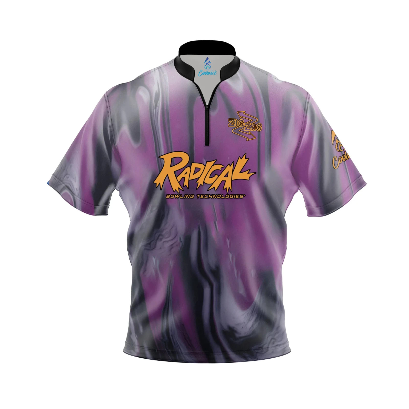 Custom Name Radical Zig Zag Solid Bowling Jersey Shirts - USA Size