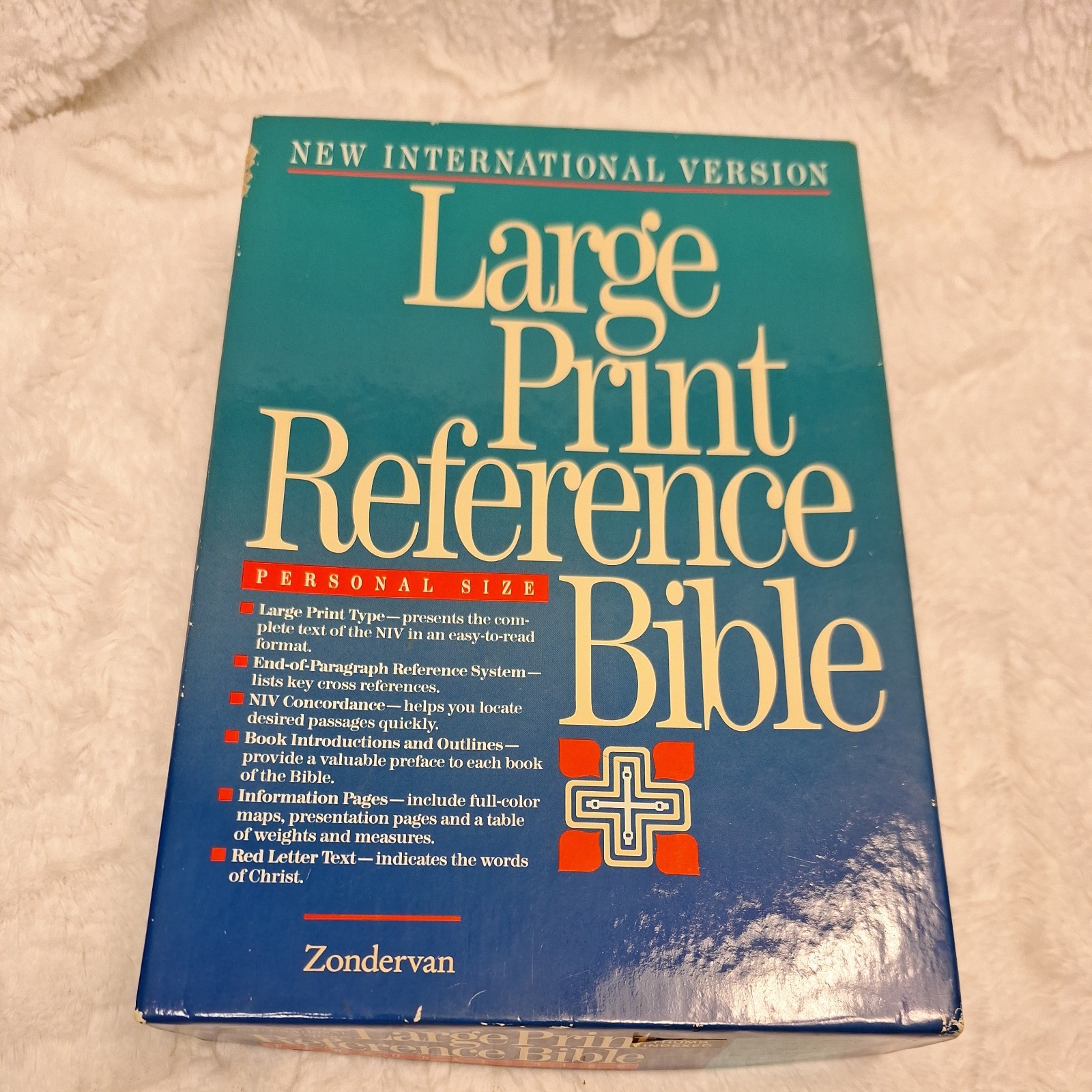 NIV 1984 Large Print Reference Bible; Black Bonded Leather THUMB TABS ~ OOP 84 NIV 1984 Large Print Reference Bible; Black Bonded Leather THUMB TABS ~ OOP 84