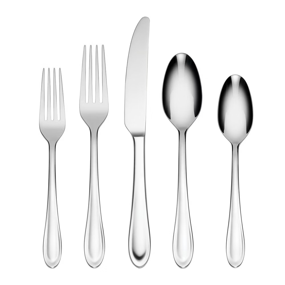 Oneida 20pc Brynn Flatware Set Silver: Stainless Steel Service for