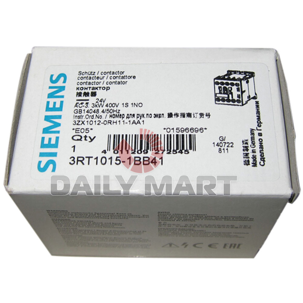 New in Box Siemens Contactor 3RT1015-1BB41 Programmable Motor Control
