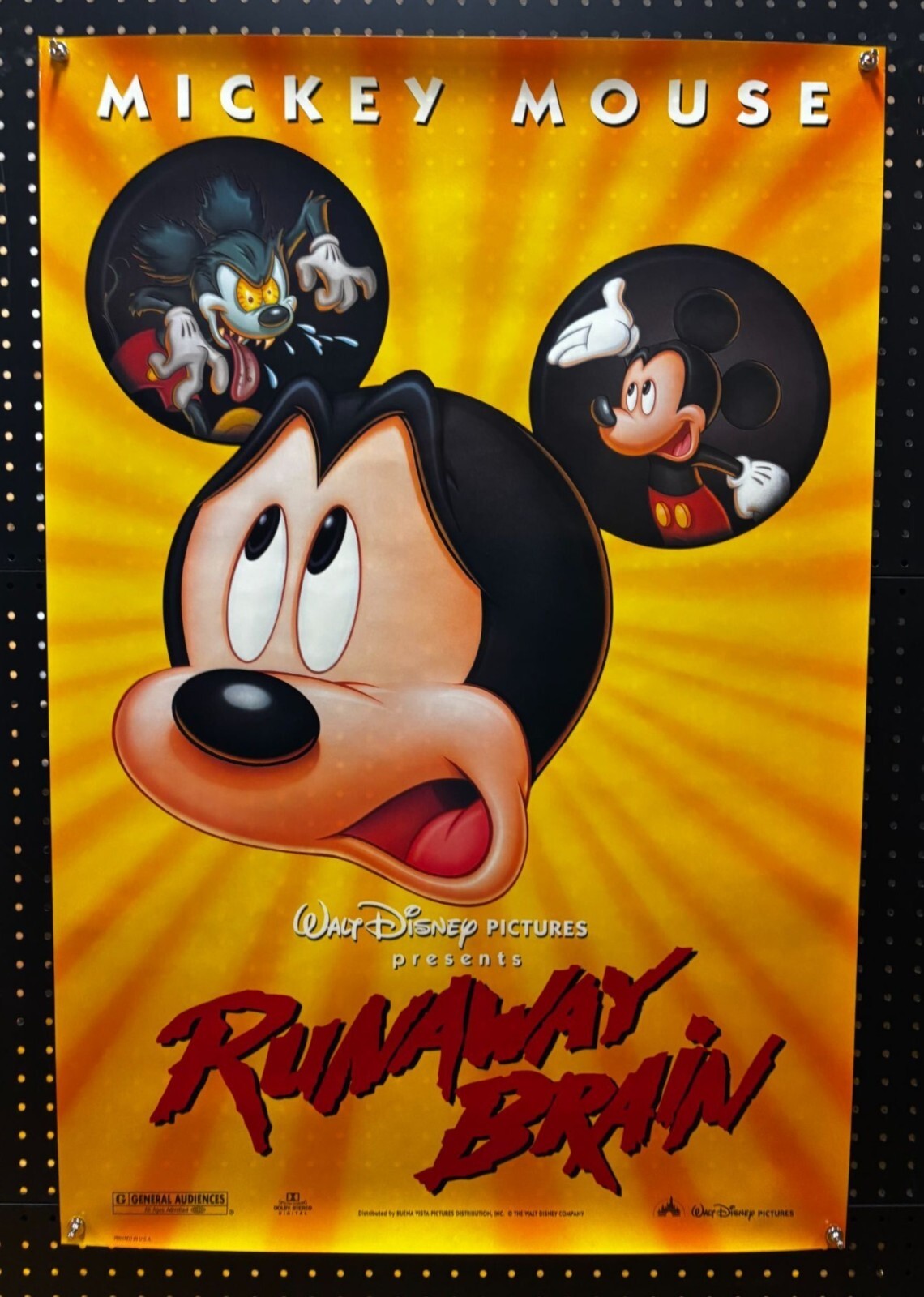Runaway Brain (1995) Original Movie Poster Rolled double-sided 27x40