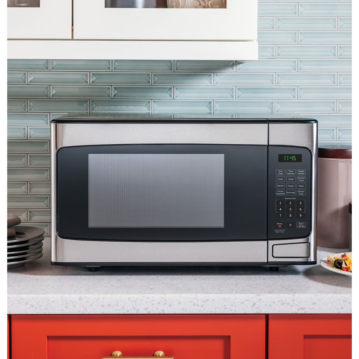 GE 1.1 Cu Ft Countertop Microwave Oven 950W Stainless Steel GCST11X1WSS