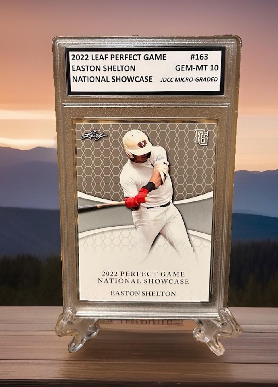 Easton Shelton 2022 Leaf Perfect Game GRADED GEM-MT 10  ROOKIE #163