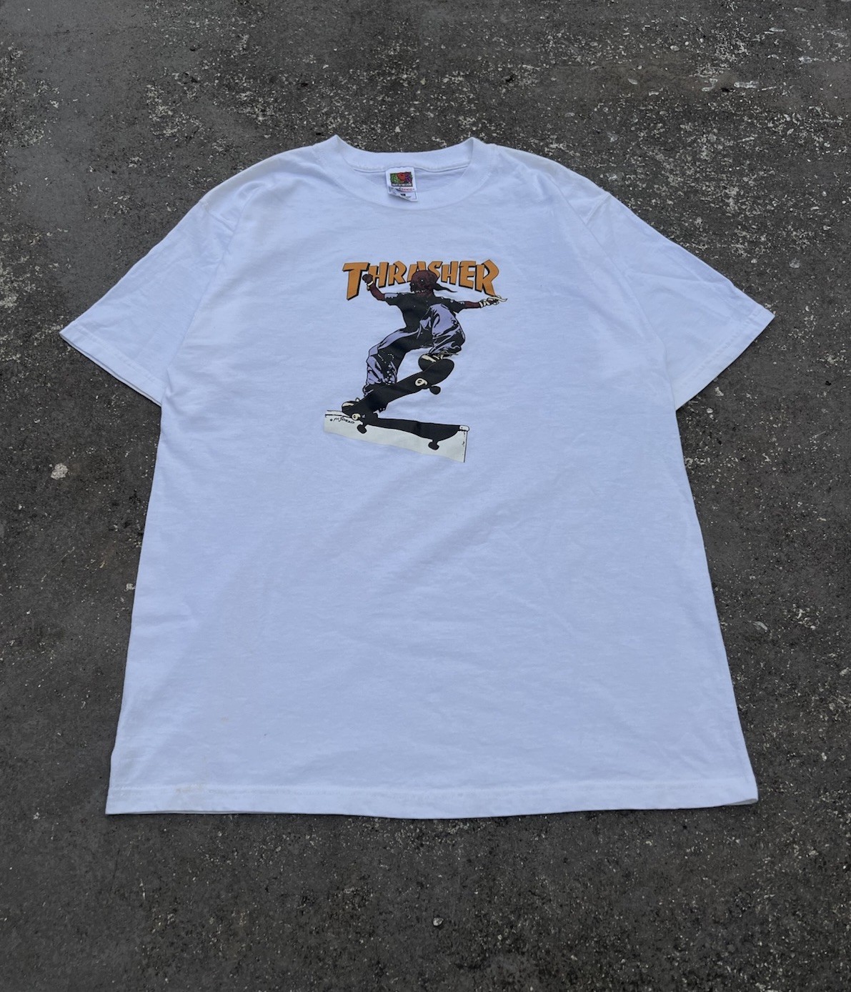 Rare Vintage 90s Thrasher Magazine Pushed Skateboard Magazine Shirt L Punk Skull Rare Vintage 90s Thrasher Magazine Pushed Skateboard Magazine Shirt L Punk Skull