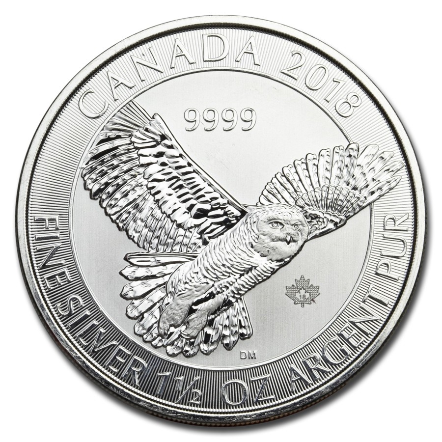 2018 Canada 1.5 oz Silver $8 Snow Owl BU 2018 Canada 1.5 oz Silver $8 Snow Owl BU