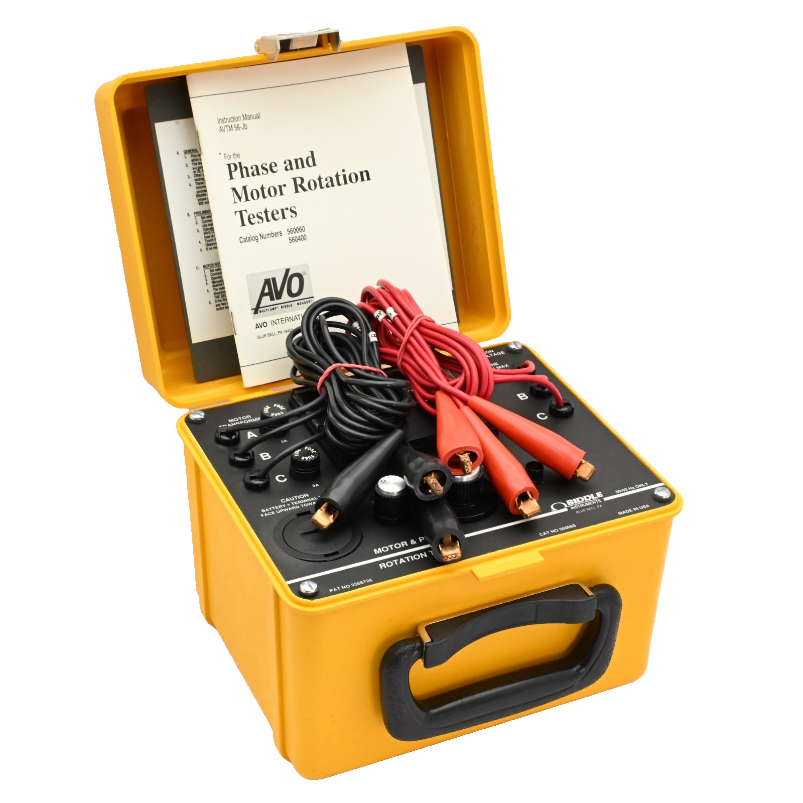 AVO Biddle Instruments 560060 Motor & Phase Rotation Tester 600V Max