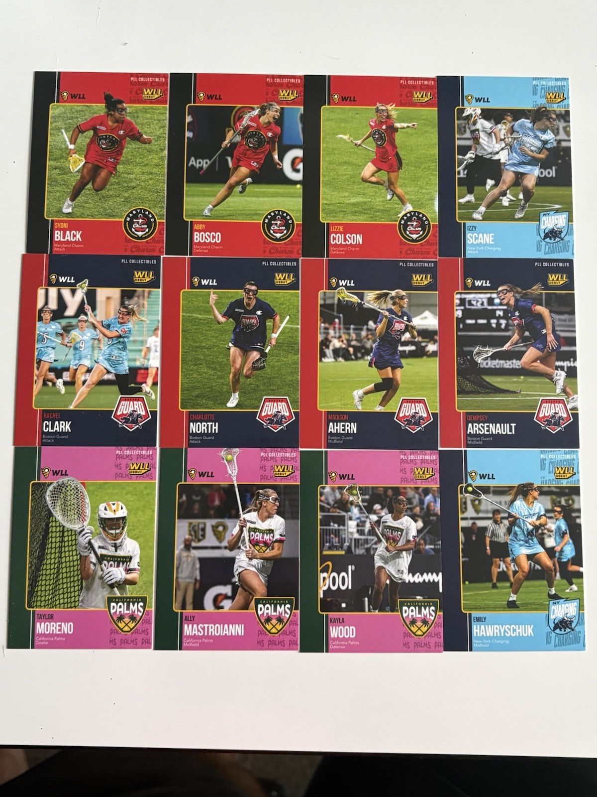 WLL Women\'s Lacrosse League Complete 12 Card Set - PLL Fieldside II