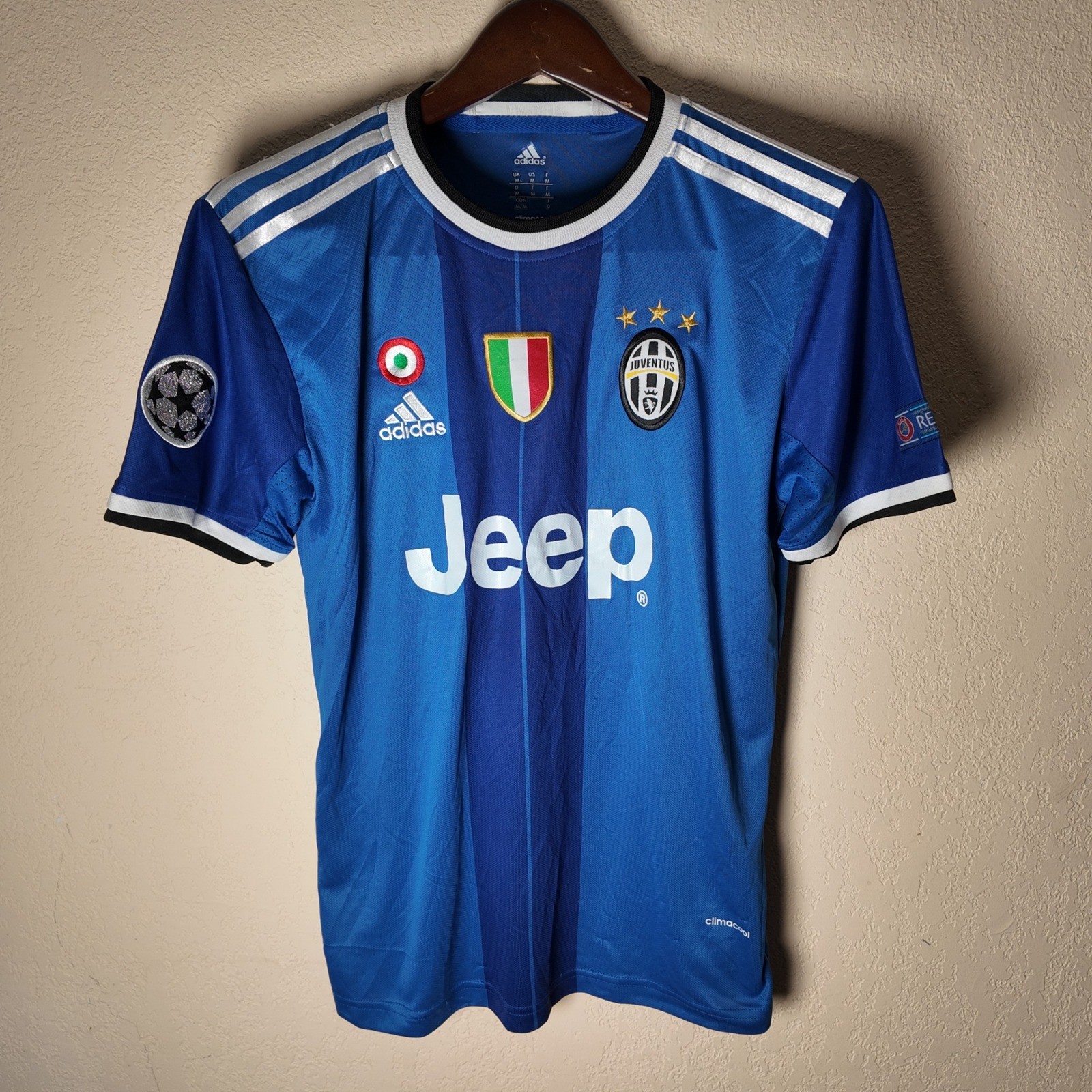 Adidas Juventus Soccer Jersey Blue 2015-16 Football Shirt Medium UEFA Champions
