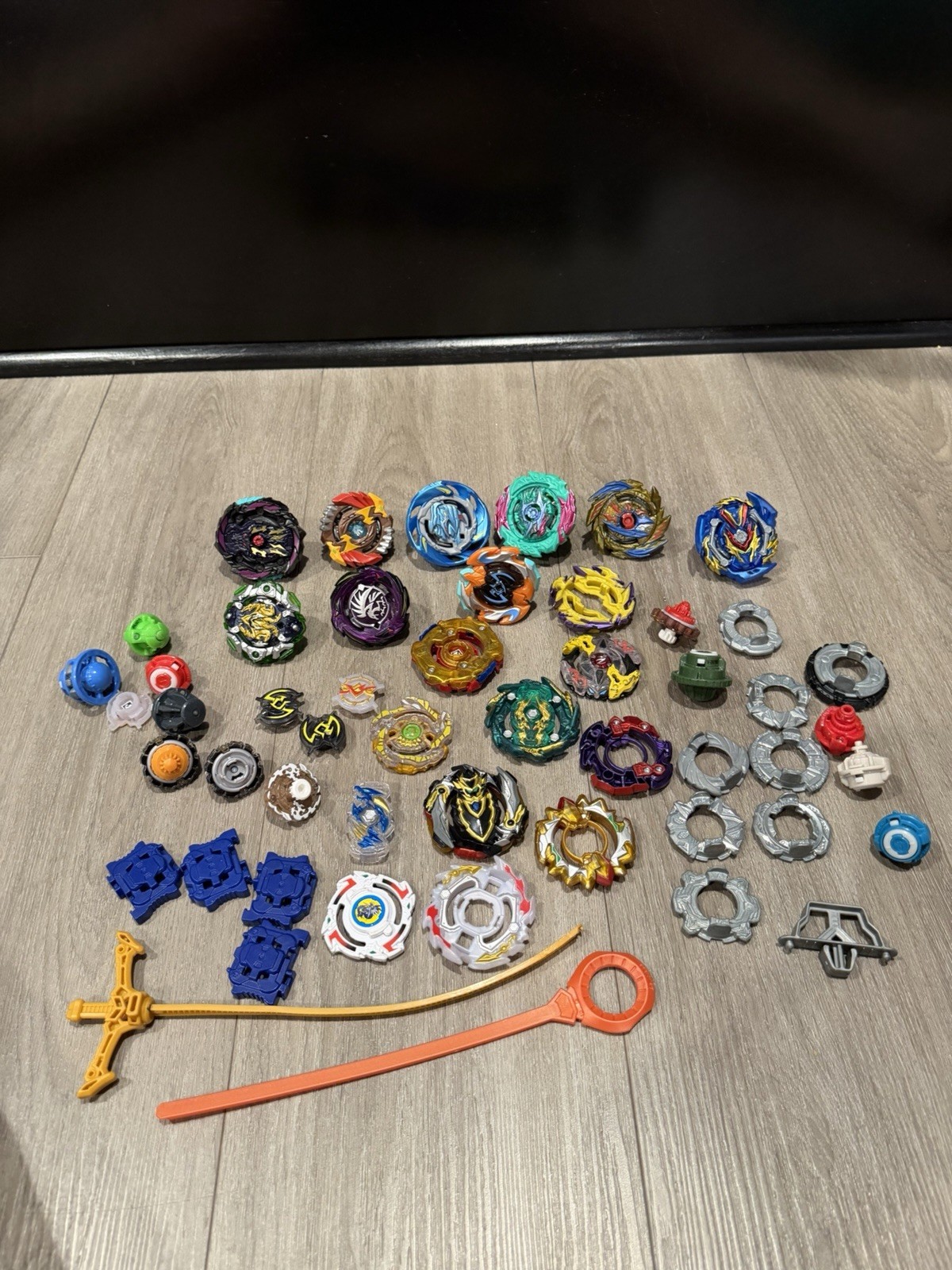 Large Collection of Beyblade Burst Spinning Tops & Accessories 50 Pieces Large Collection of Beyblade Burst Spinning Tops & Accessories 50 Pieces