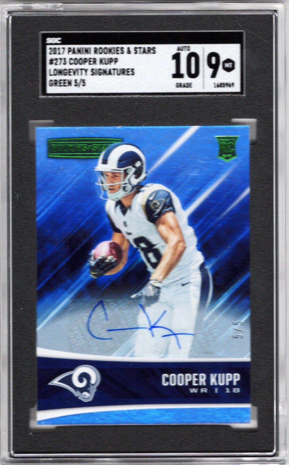 Cooper Kupp 2017 Panini Rookies & Stars - #273 Longevity Green /5 (AU, RC) Cooper Kupp 2017 Panini Rookies & Stars - #273 Longevity Green /5 (AU, RC)