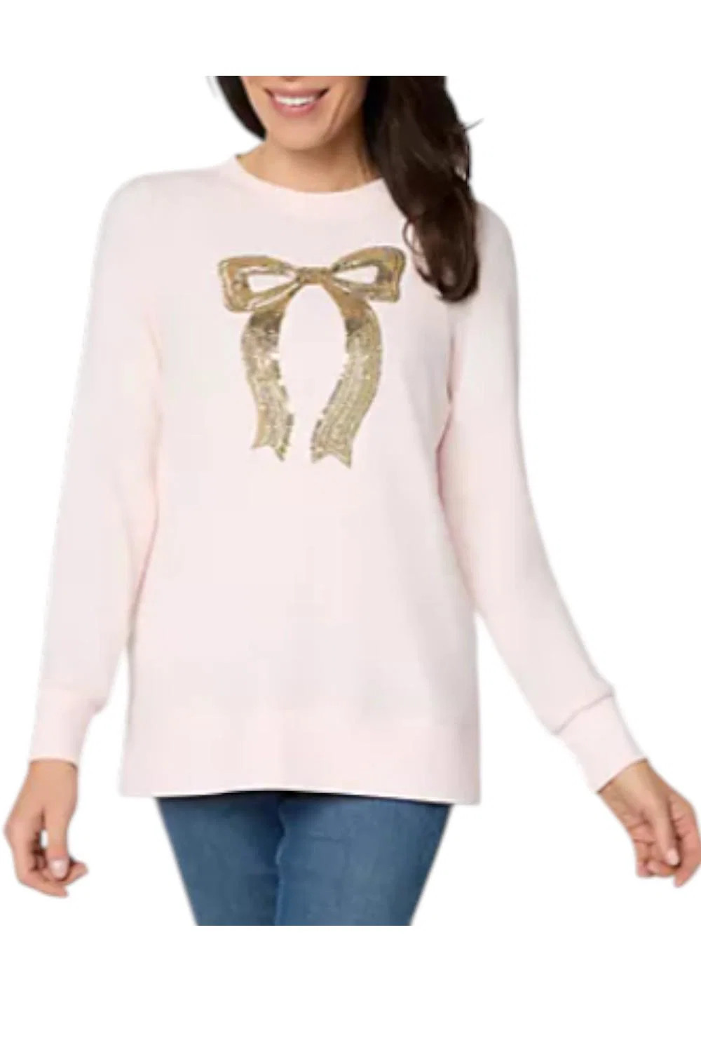 Jingle Belles by Kim Gravel Women\'s Golden Girls Holiday Sweater Pink Jingle Belles by Kim Gravel Women\'s Golden Girls Holiday Sweater Pink