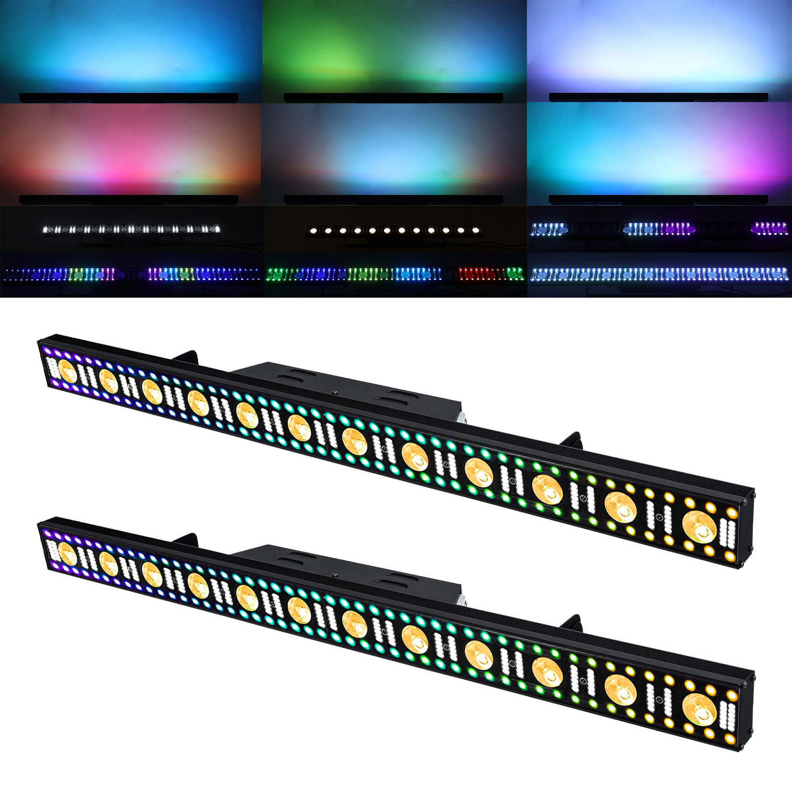 2PCS 100W RGB LED Wall Washer Light Bar DMX Stage DJ Disco Party Wash Bar Lights