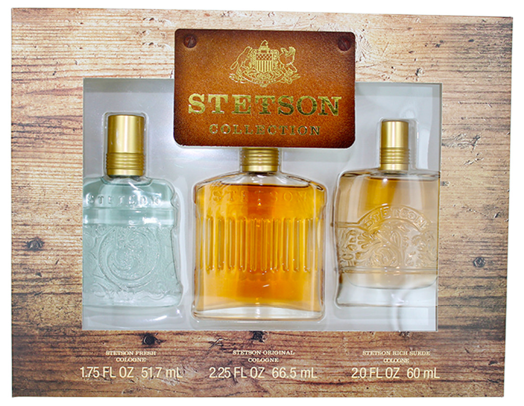 Stetson Collection IV For Men Set Original 2.25oz + Fresh 1.75oz + Rich Suede 2o