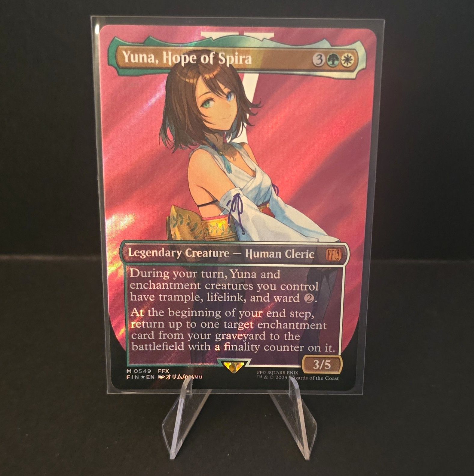 MTG Final Fantasy Yuna, Hope of Spira Borderless Surge Foil 0549
