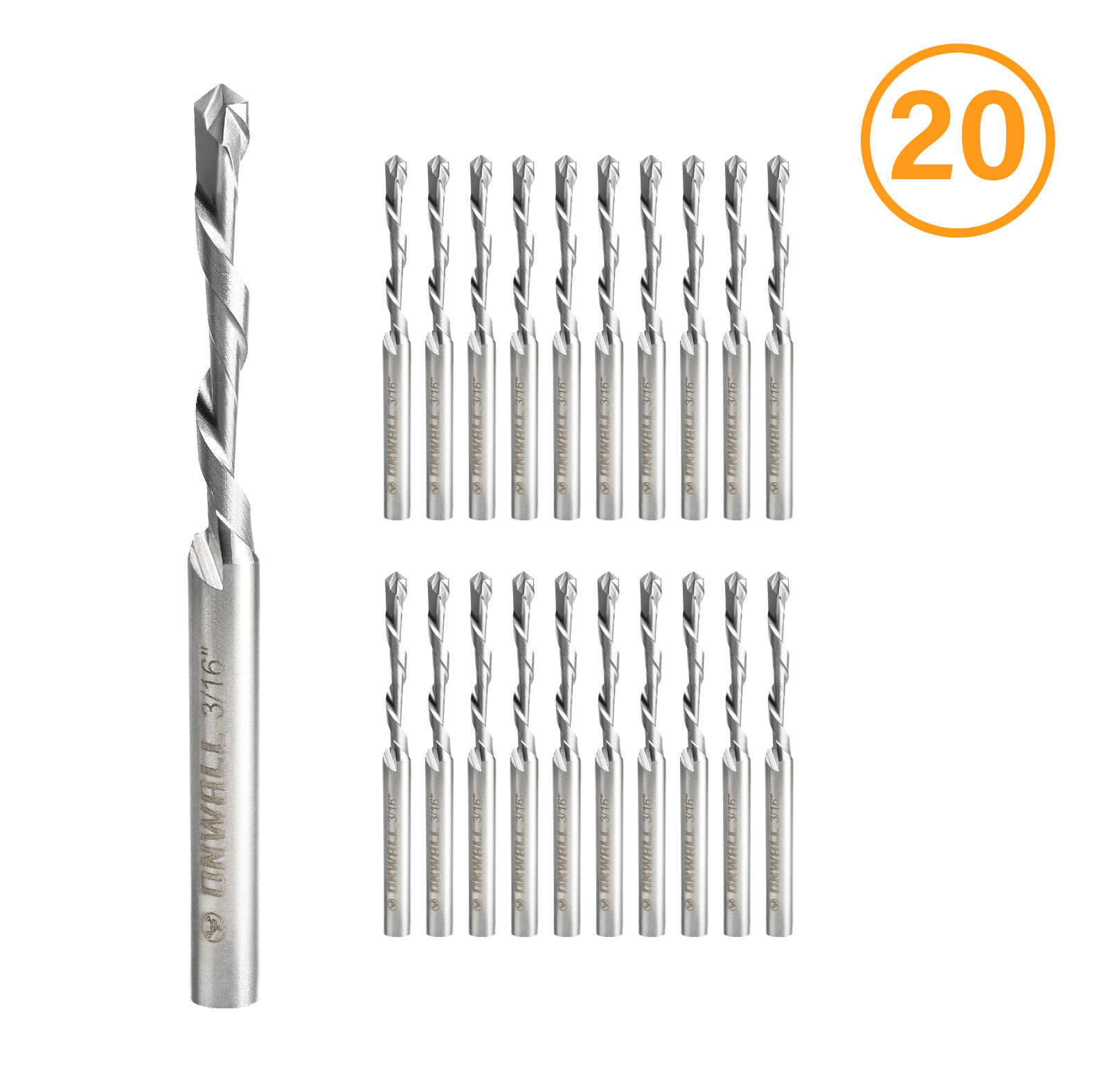 20 pack 3/16  Drywall Cut Out Bit Bits Router Bits  Pilloted Down NEW DESIGN