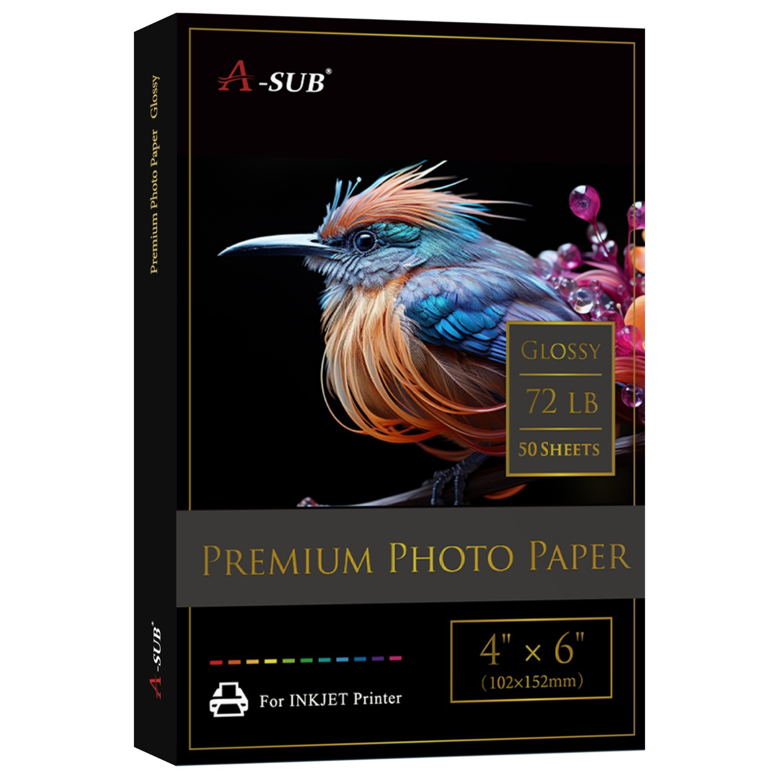 Lot A-SUB Premium Inkjet Glossy Photo Paper 72lb - 4x6 5x7 8.5x11 11x17 13x19