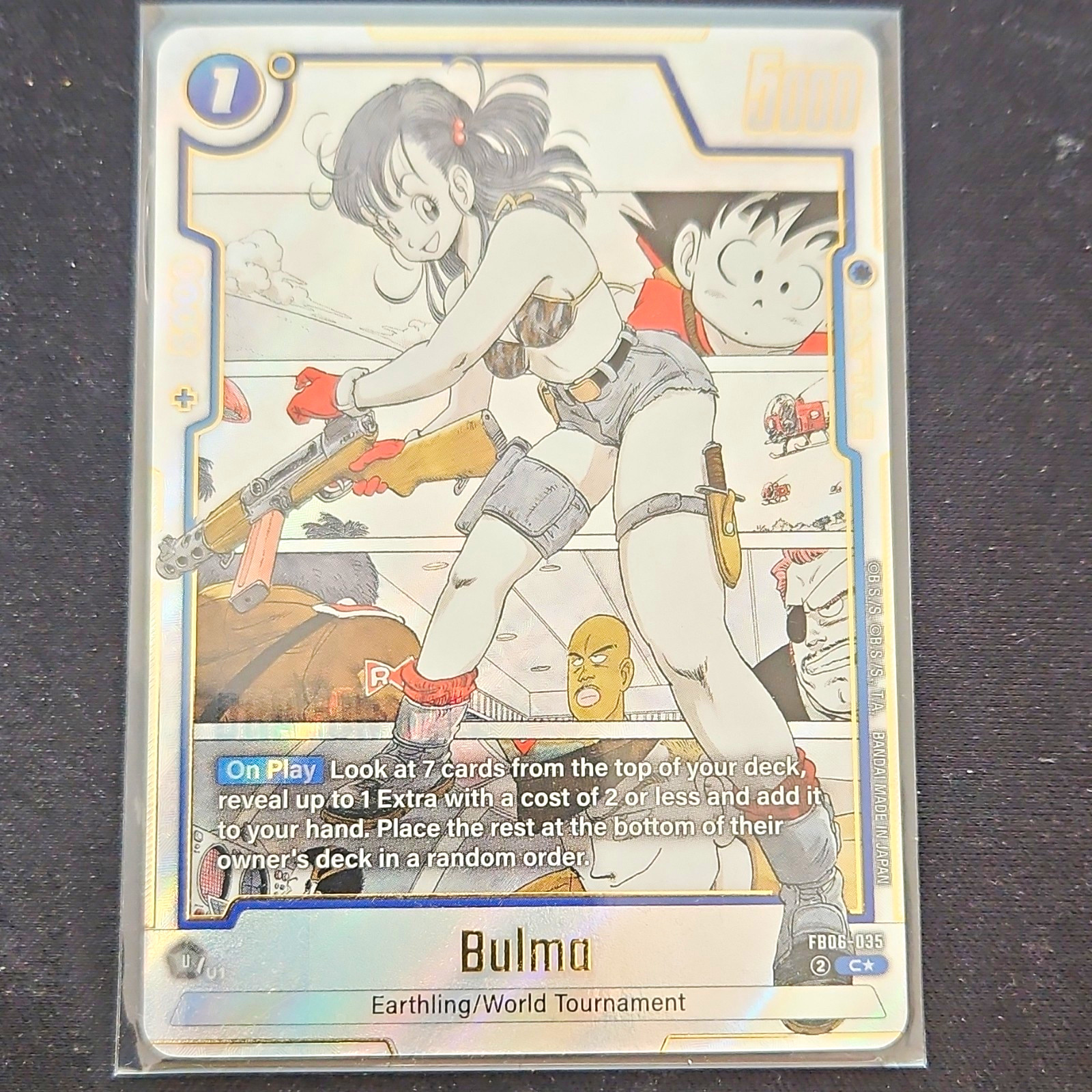Bandai Dragon Ball Super Bulma Extra Card FB06-035 Earthling/WT Foil Alt Art
