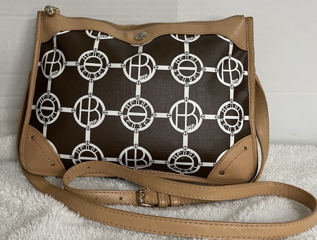 Vintage Henri Bendel Logo Crossbody Brown /Tan READ