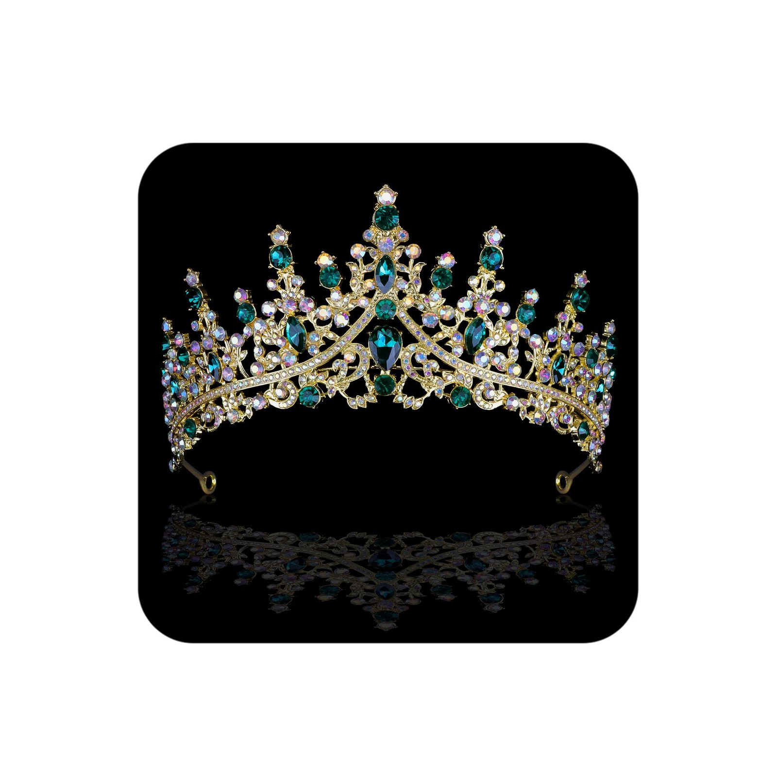 COCIDE Green Tiaras for Women Crown for Women Emerald Quinceanera Dress Headb... COCIDE Green Tiaras for Women Crown for Women Emerald Quinceanera Dress Headb...