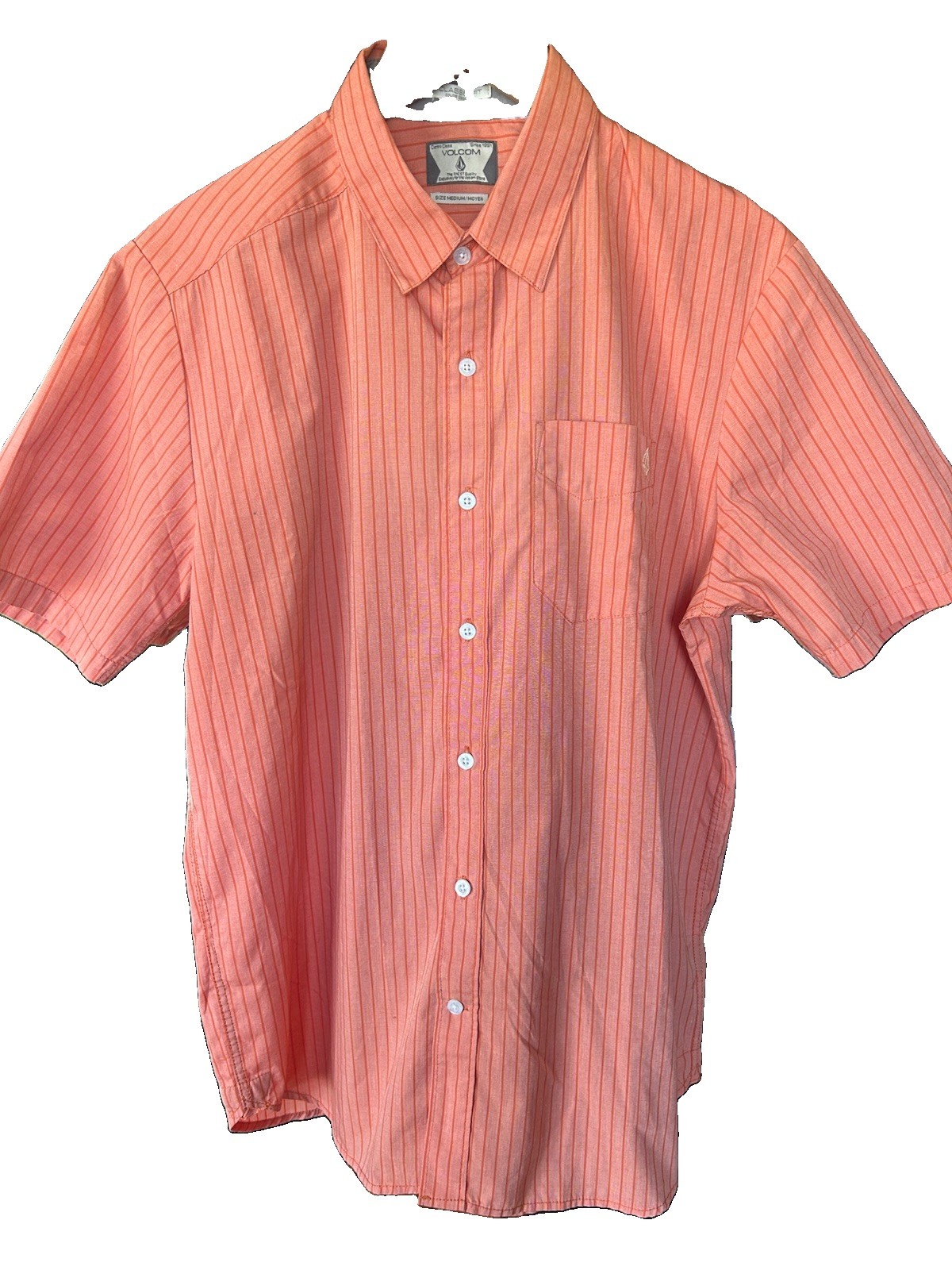 Volcom Men’s Medium NWOT Tangerine Button Up Shirt