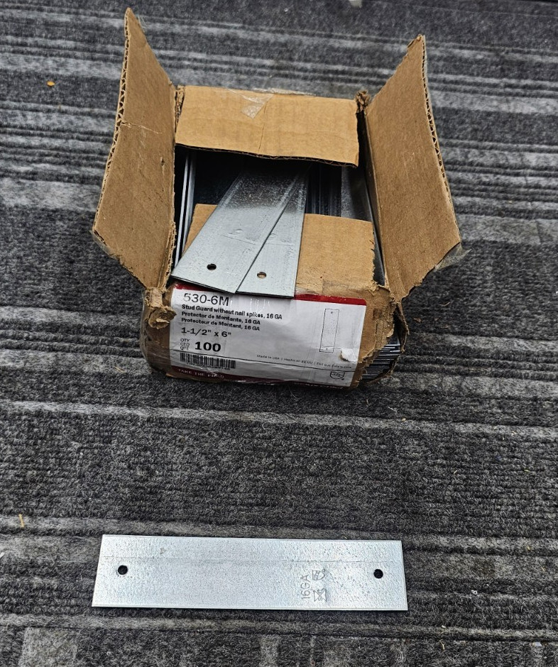 (QTY 100) Sioux Chief 530-6M Steel Stud Guard 1-1/2\