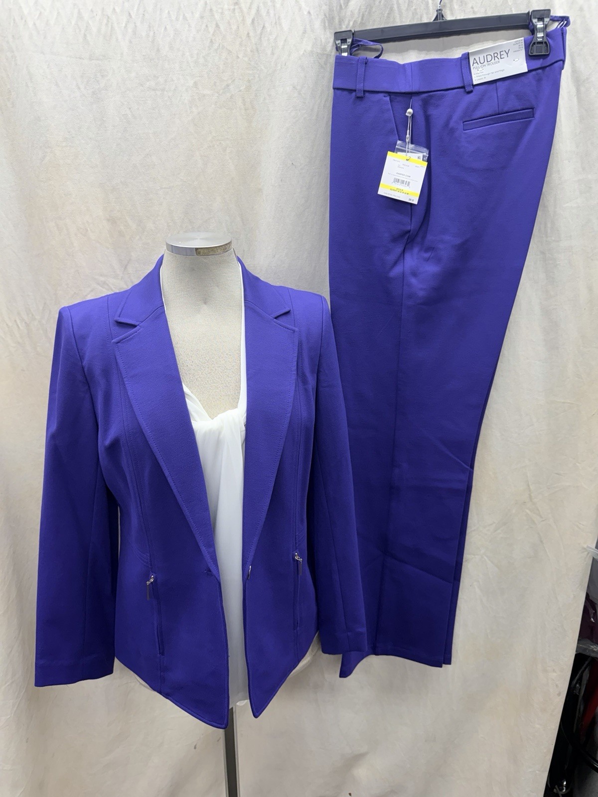 KASPER PANT /SIZE 18/INSEAM 32\'/NEW/RETAIL$240/STRETCH/PLUM