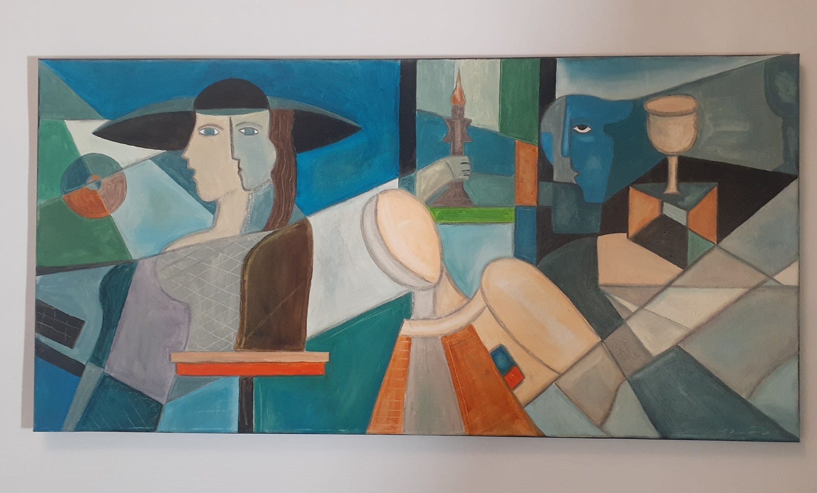Acrylic Painting On Canvas (15 X 30) Original Artwork By Artist New Finished Acrylic Painting On Canvas (15 X 30) Original Artwork By Artist New Finished