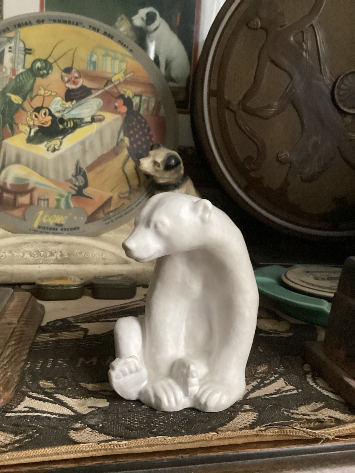 Rookwood Pottery 1995 Louise Abel Seated Bear Figurine 6485 Limited Edition