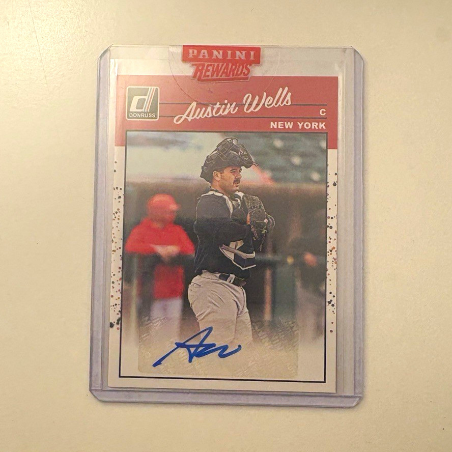 2023 Panini Donruss Retro 1990 Signatures Austin Wells #90S-AW (AU, RC)
