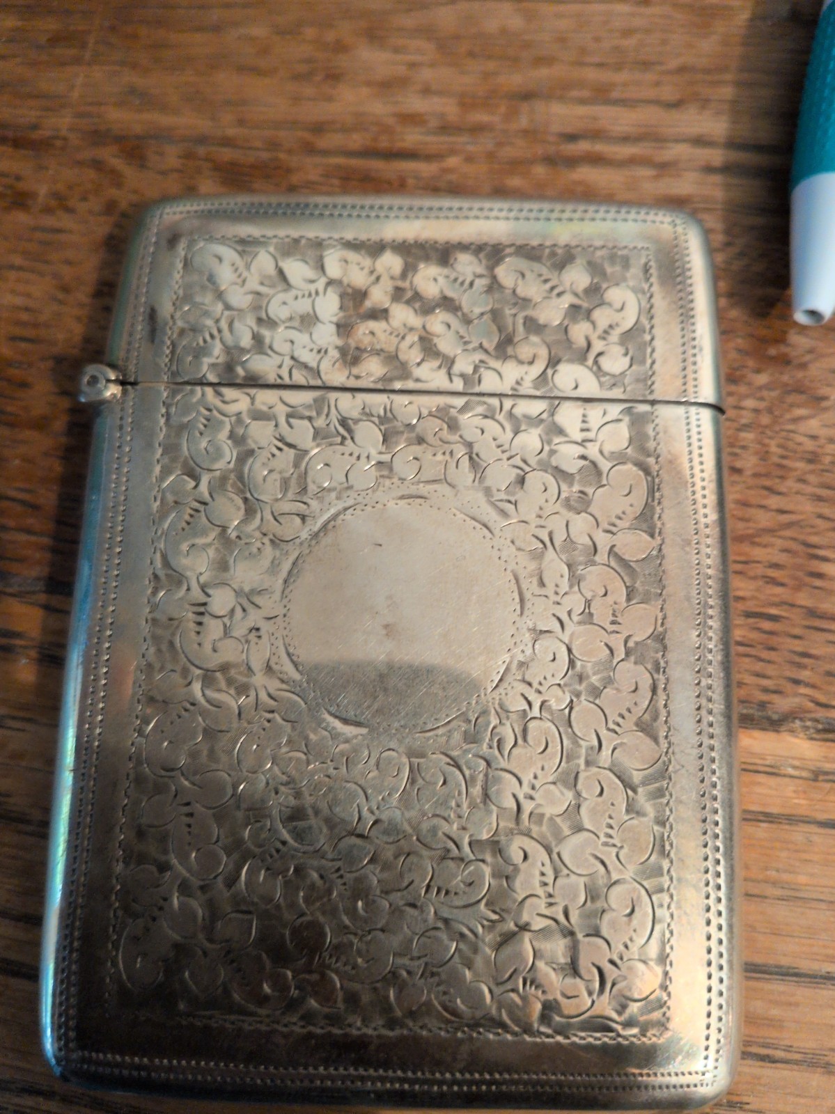 Sterling Silver 1899 Victorian English Antique Card Case Sterling Silver 1899 Victorian English Antique Card Case