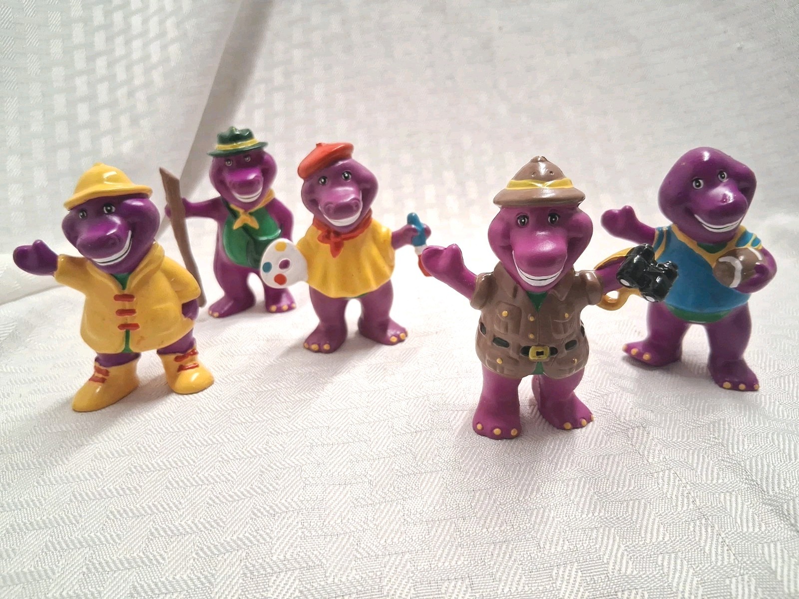 Vtg. 1993 Lot Of 5 BARNEY pvc Figurines