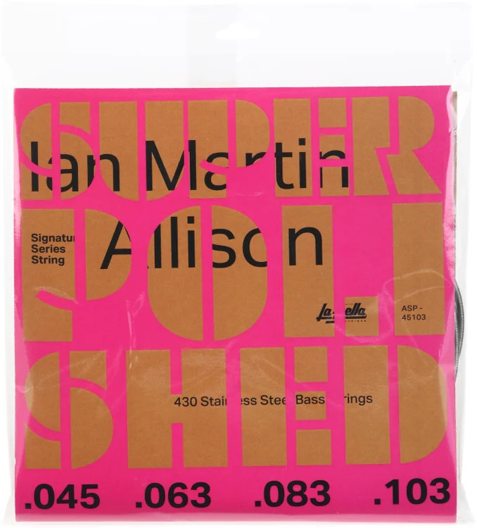 La Bella Ian Martin Allison Super Polished Bass Guitar Strings - .045-.103