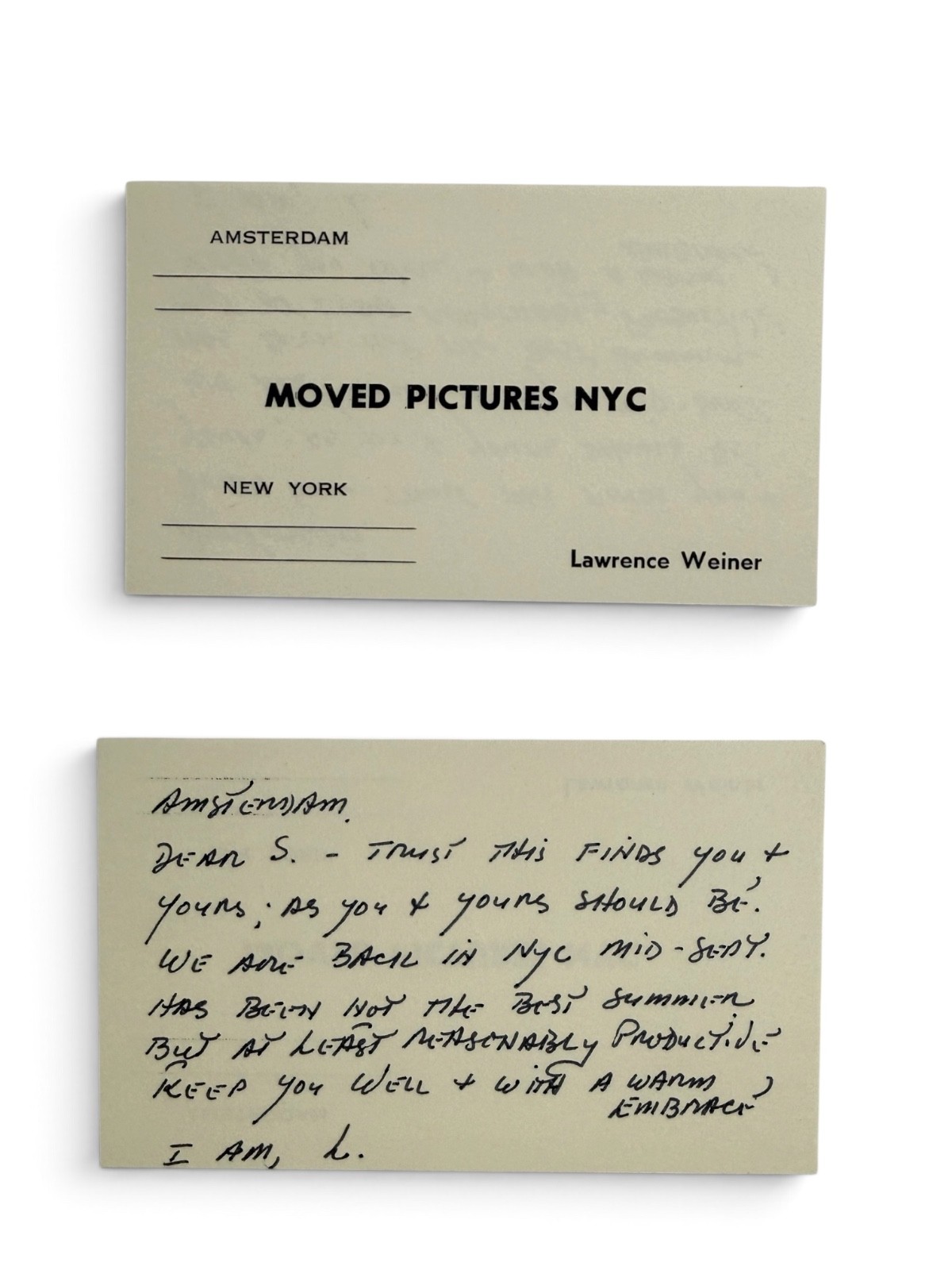 Moved Pictures NYC Lawrence Weiner