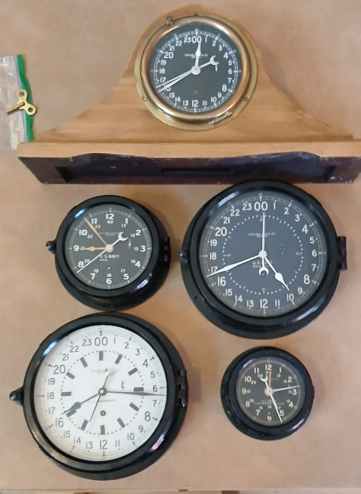 Antique Chelsea Clock Collection 5 clocks total