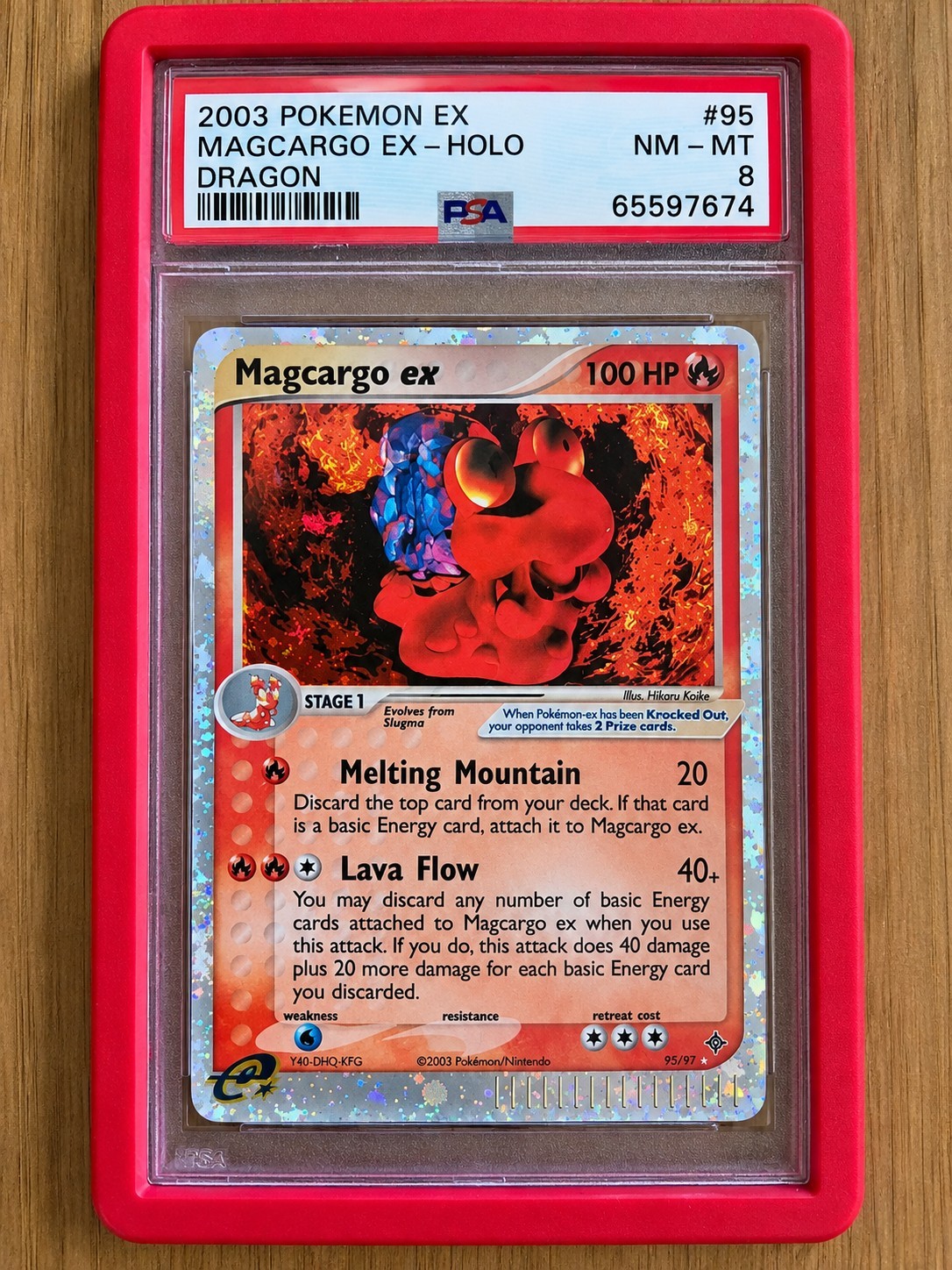 Magcargo ex 95/97 EX Dragon Holo Magcargo ex 95/97 EX Dragon Holo