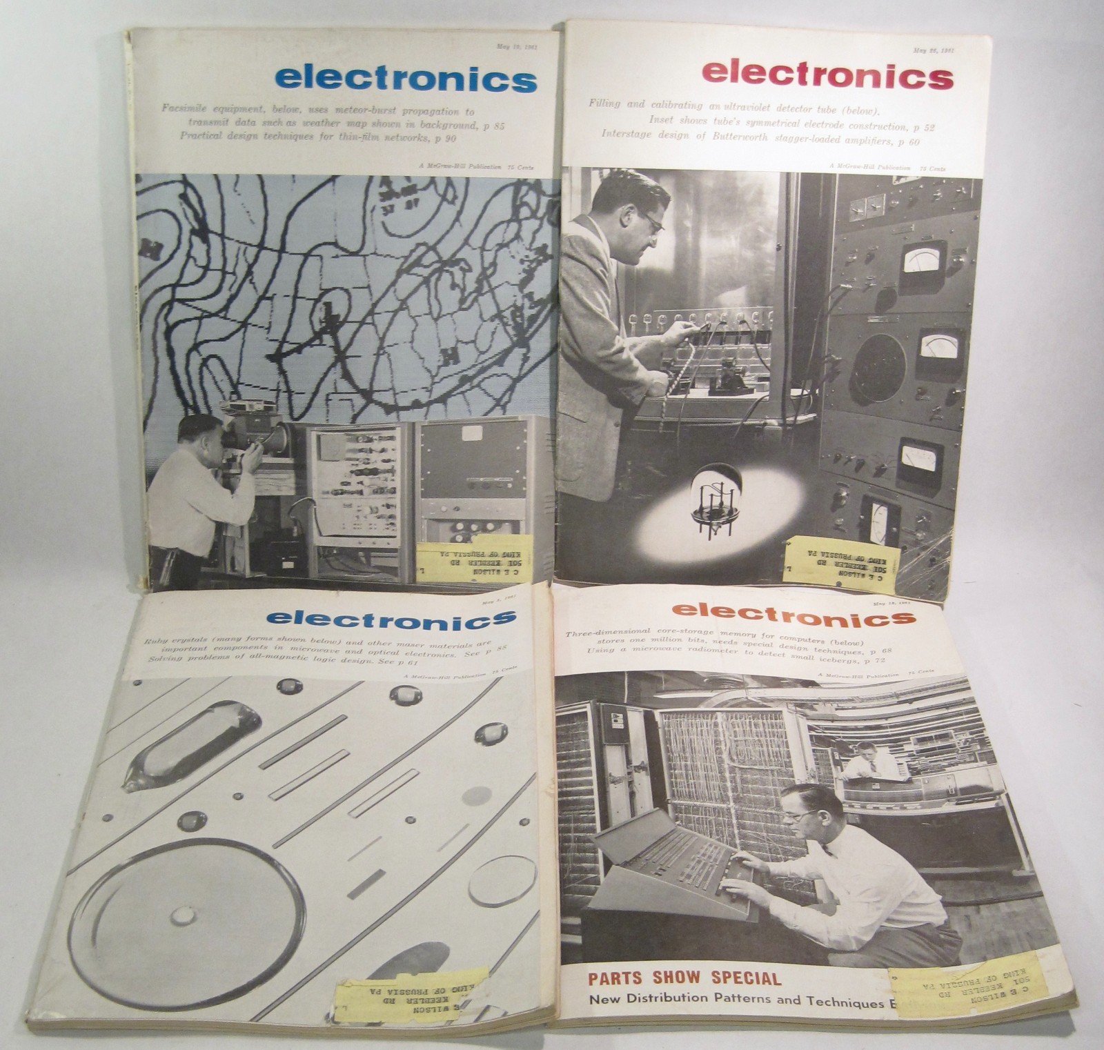 McGraw-Hill Vintage Electronics Magazine May 1961 Vol 34 Lot 18 19 20 21