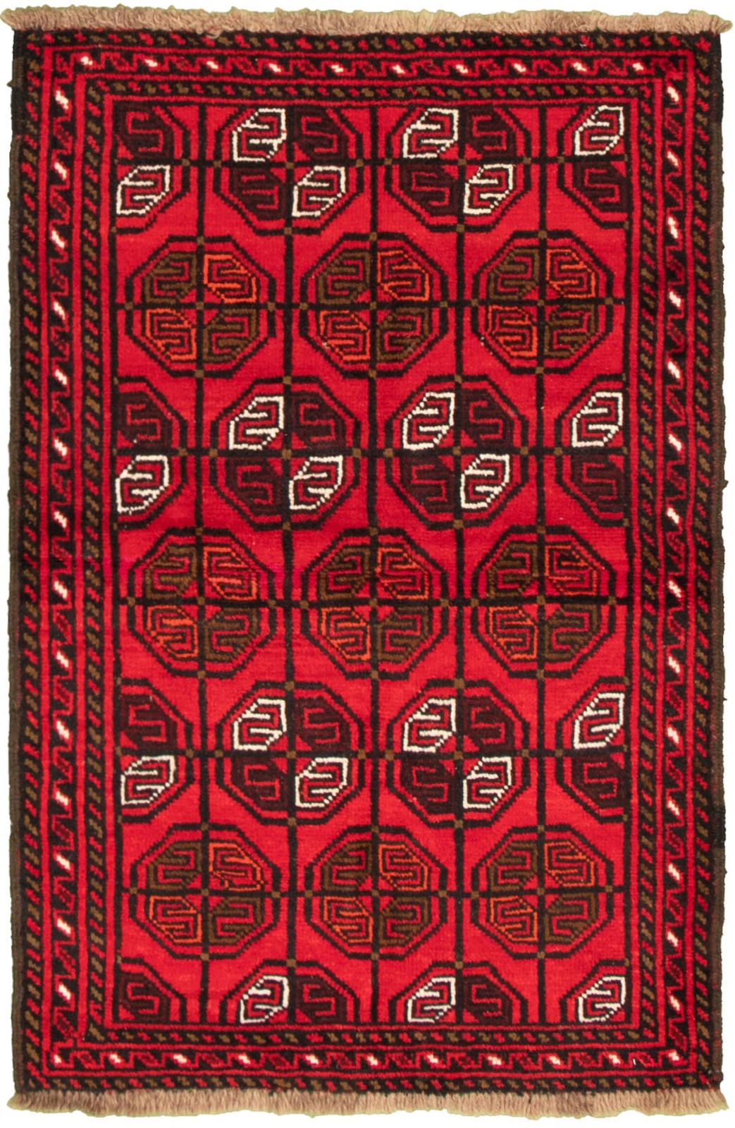 Vintage Traditional Hand-Knotted Area Rug 3\'6\