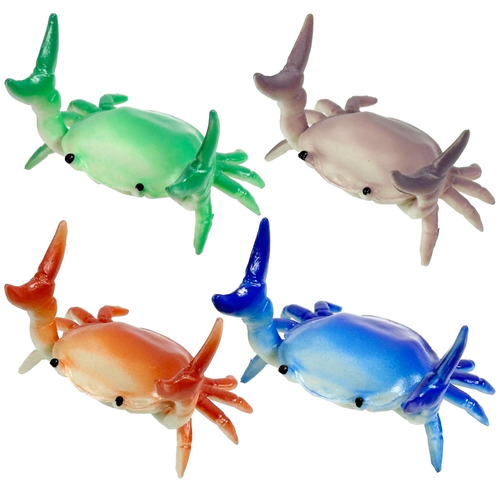 4 Pcs Desk Crab Pen Holder, Creative Weightlifting Crab Pencil Stand, Cute De...