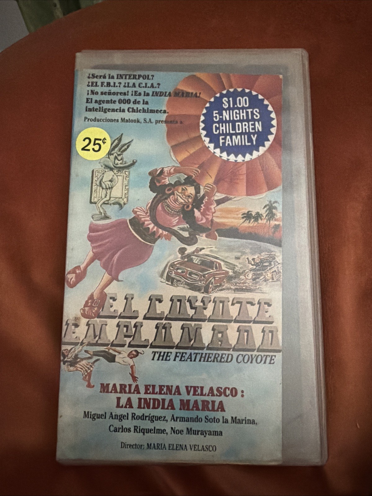 El Coyote Emplumado VHS Spanish Mexican Language