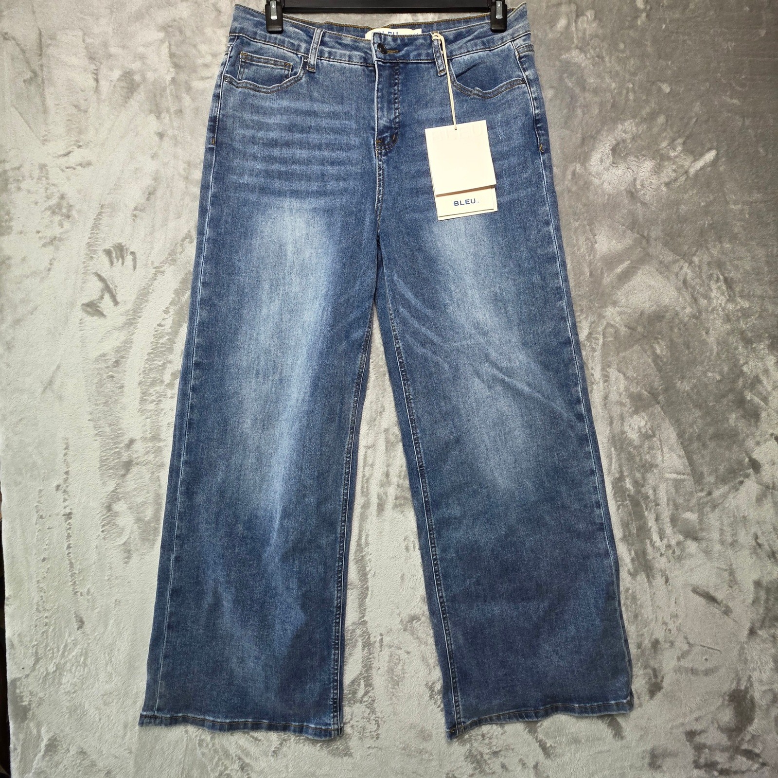 BLEU Original Designbrand Wide Leg Jeans Medium Wash Size 34 NWT RN163311 BLEU Original Designbrand Wide Leg Jeans Medium Wash Size 34 NWT RN163311
