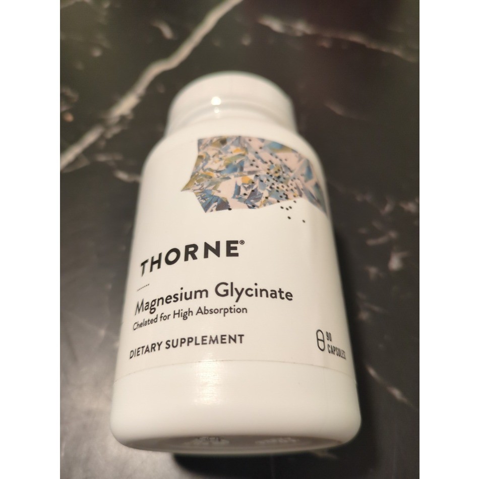 1 Pack - THORNE Magnesium Glycinate, Chelated Magnesium Supplement, 90 Capsules