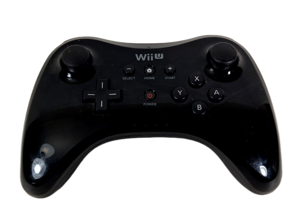 Official OEM Nintendo Wii U Black Wireless Pro Controller WUP-005 CLEAN 1 Owner