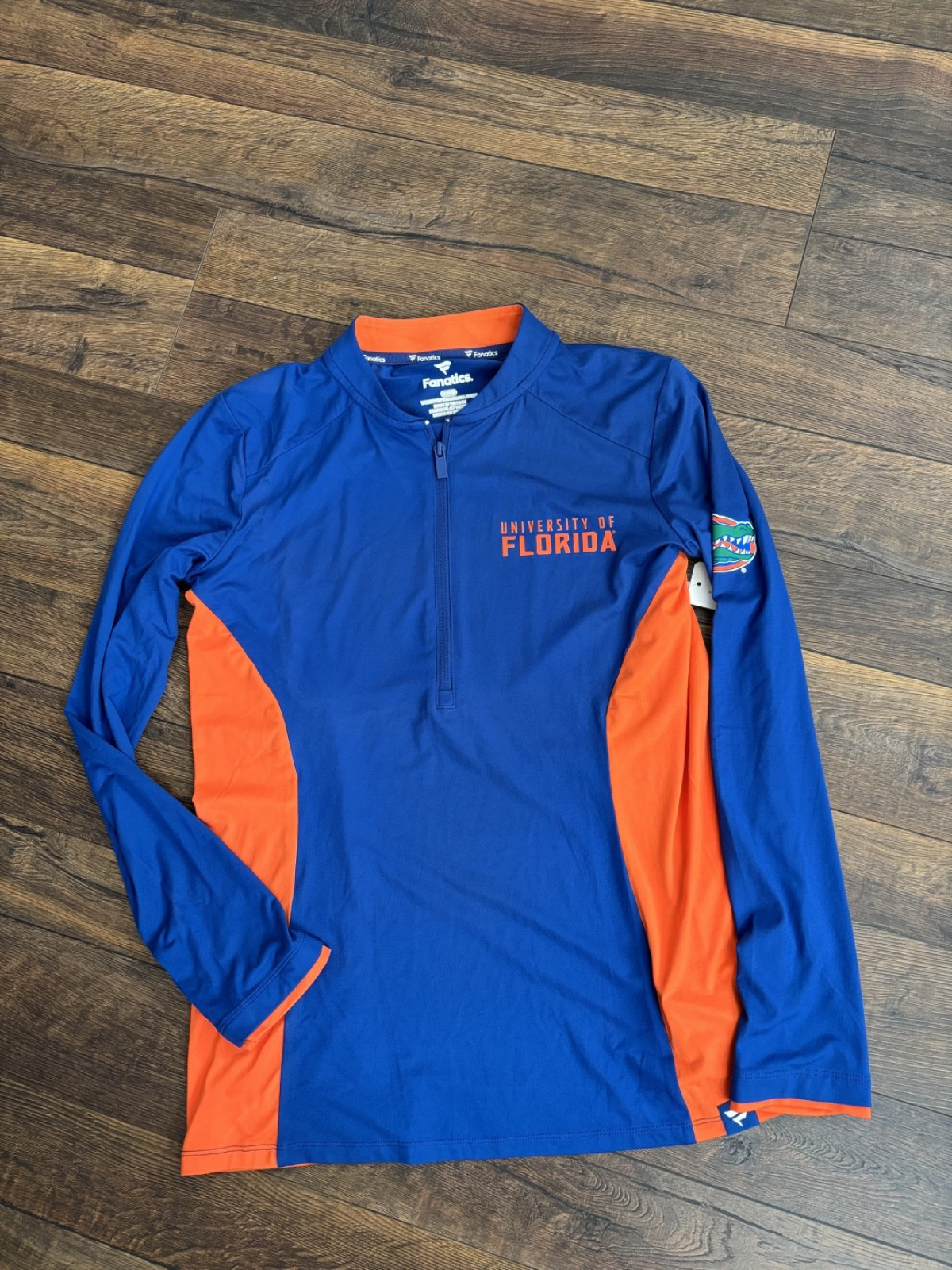 NCAA FLORIDA GATORS women\'s polyester 1/4 zip jacket, MEDIUM, New NCAA FLORIDA GATORS women\'s polyester 1/4 zip jacket, MEDIUM, New