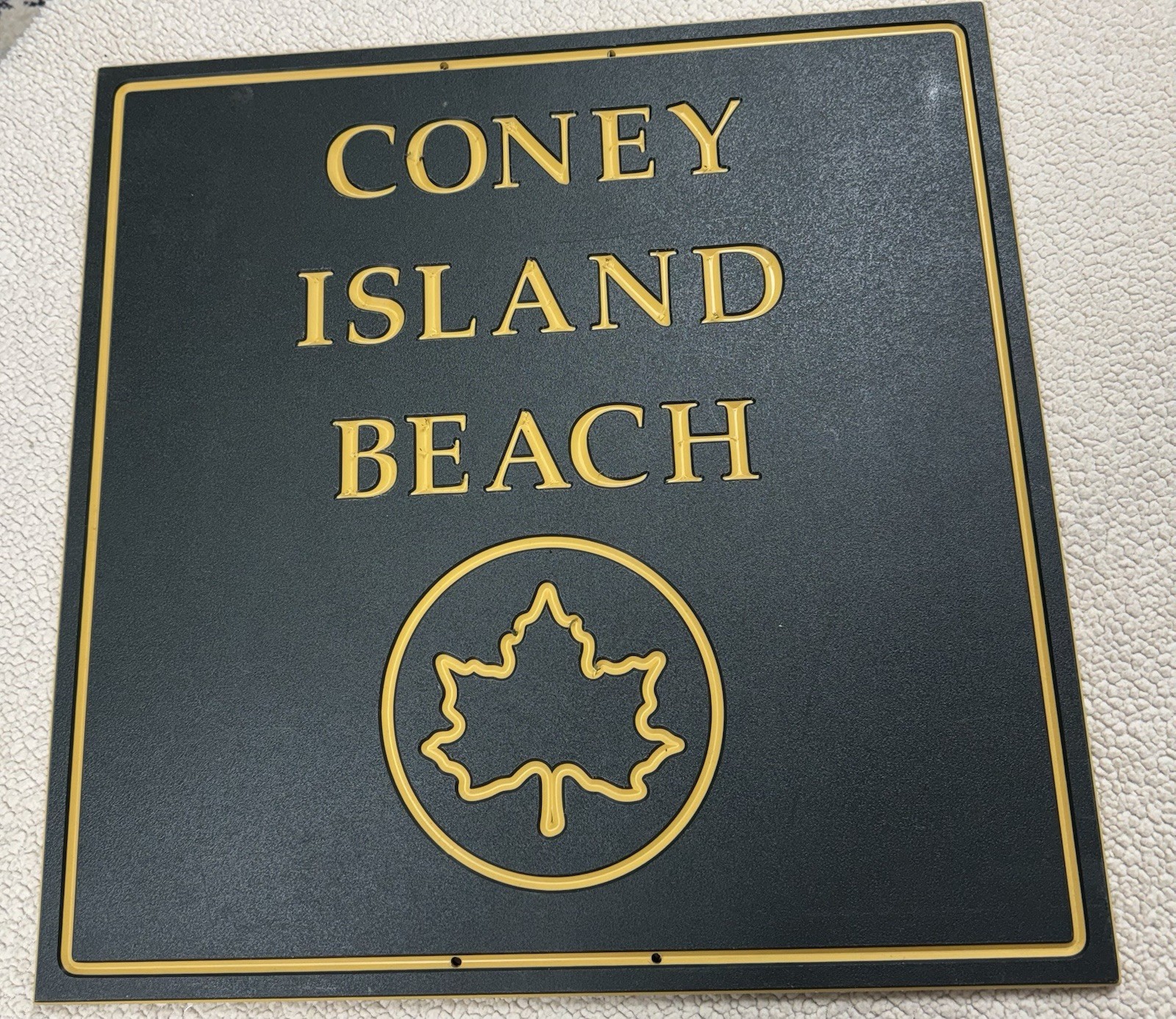 Vintage Stunning Rustic Coney Island Beach Sign 24\ Vintage Stunning Rustic Coney Island Beach Sign 24\