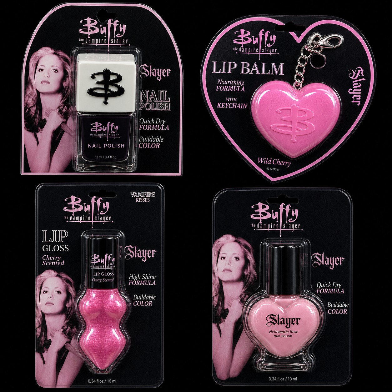 Buffy The Vampire Slayer Nail Polish & Lip Gloss Balm Bundle Lot Of 4 New BTVS Buffy The Vampire Slayer Nail Polish & Lip Gloss Balm Bundle Lot Of 4 New BTVS