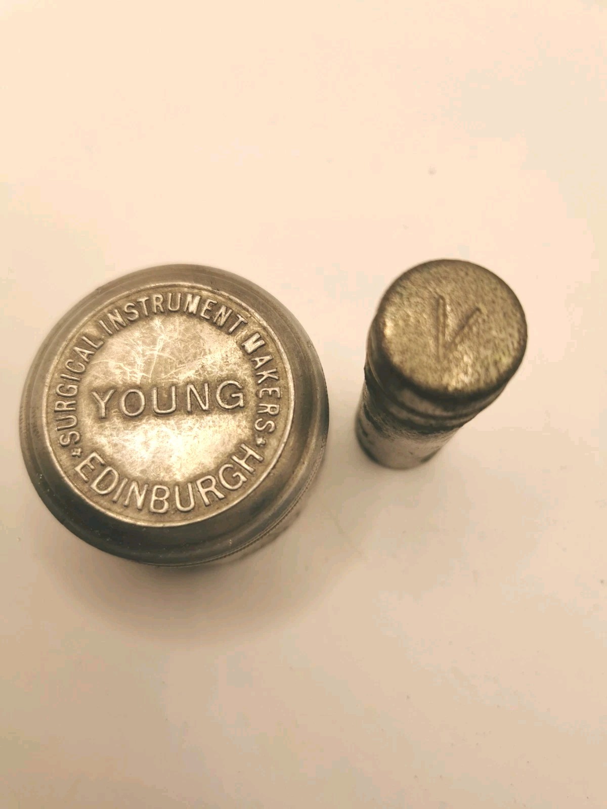 2 Antique Young Edinburgh Surgical Instrument Metal Cases Victorian Medical