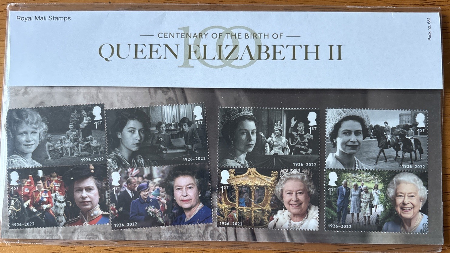 Royal Mail Presentation Pack no. 681 Centenary of Queen Elizabeth II Birth Royal Mail Presentation Pack no. 681 Centenary of Queen Elizabeth II Birth